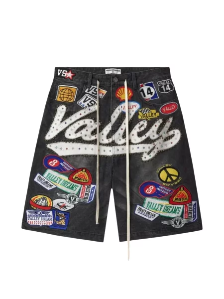 Cu centură pantaloni scurți Vale negru