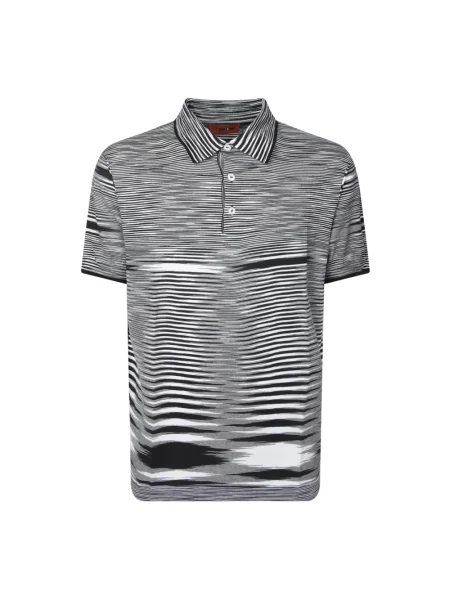 Dzianinowe polo Missoni w paski czarne
