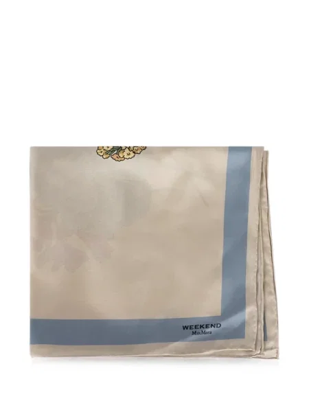 Fular Weekend Max Mara de mătase cu model floral cu imagine
