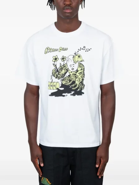 Tricou Brain Dead alb