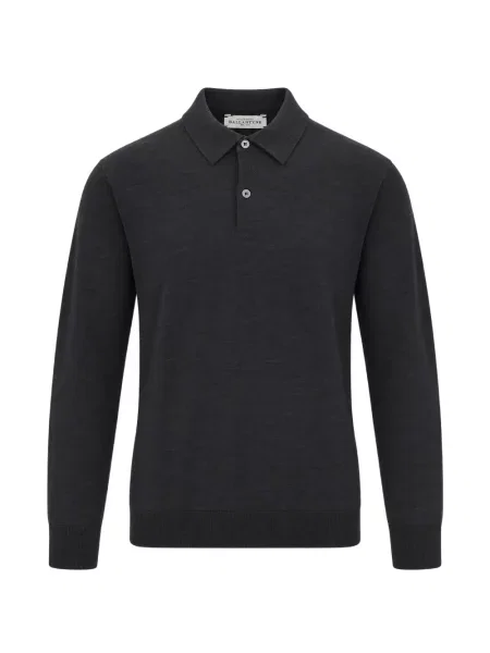 Lung tricou polo Ballantyne gri