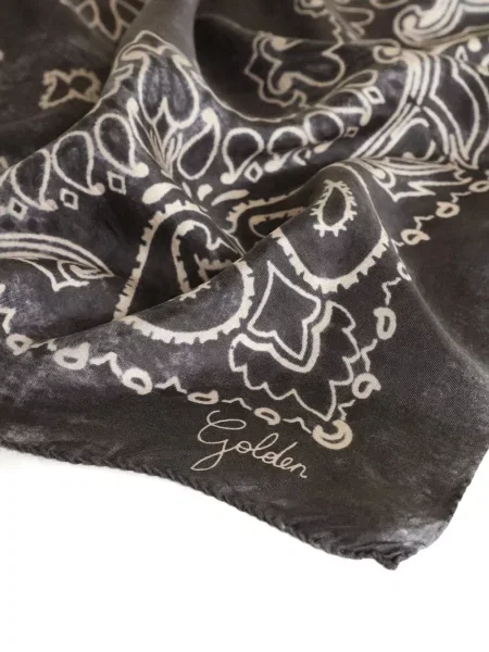 Κασκόλ Golden Goose με σχέδιο paisley γκρι