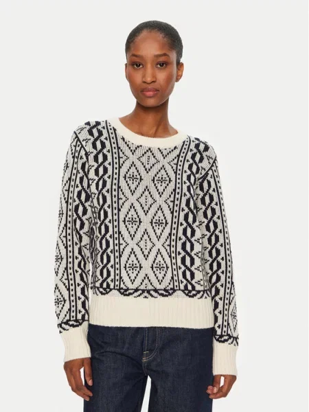 JOOP! Pulover 58 Écru negru