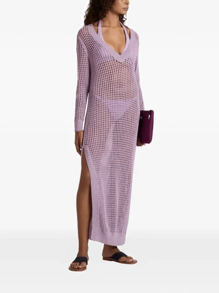 Rochie maxi Vilebrequin tricotate lungă de costum violet