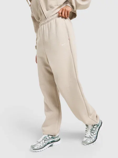 Nike Spodnie W Nk Studio Flc Mw Hr Os beżowe