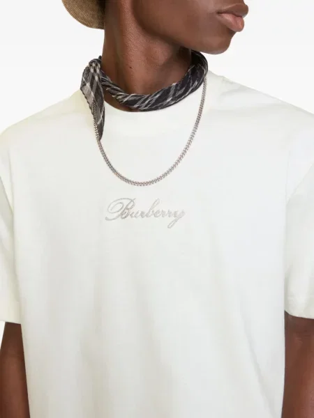 Tricou Burberry cu imagine alb