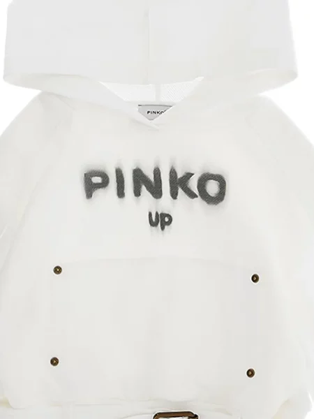Bluza z kapturem dziecięca Pinko biała