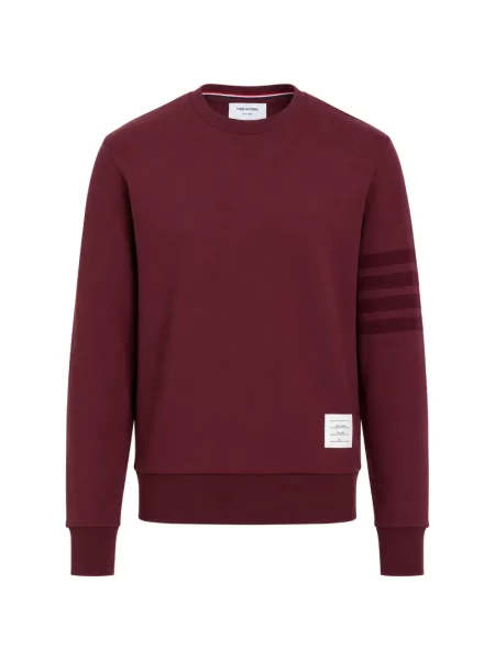 Hanorac crewneck Thom Browne cu decolteu rotund roșu