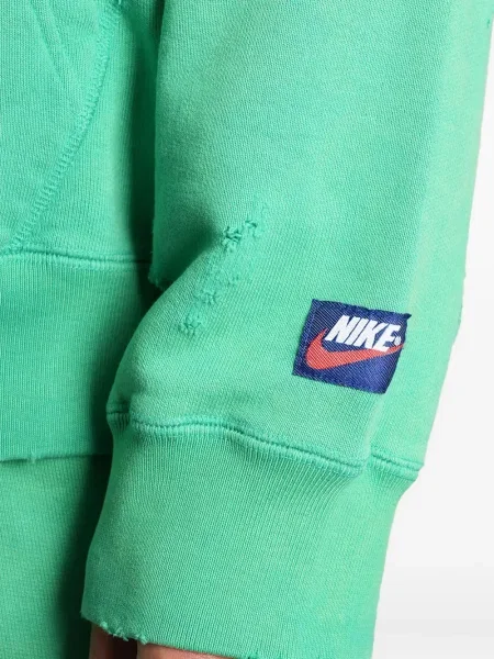 Hanorac cu glugă Nike din piele de căprioară negru