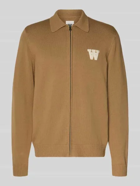 Kardigan w dzianinowym wyglądzie o kroju regular fit model Tay' Wood Wood