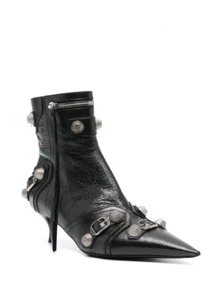 Iš natūralios odos auliniai batai Balenciaga juoda