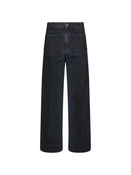 Blugi cu picior larg Victoria Beckham negru