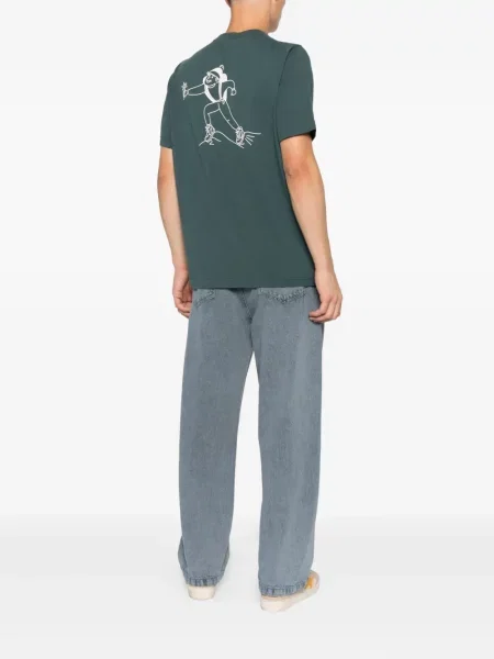 Tricou Autry cu broderie verde
