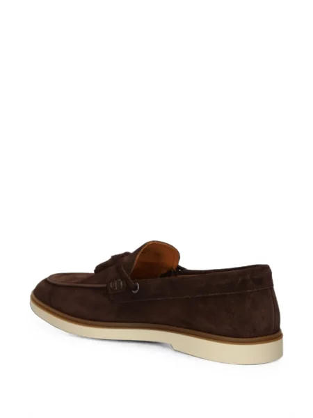 Pantofi loafer Boss din piele de căprioară maro