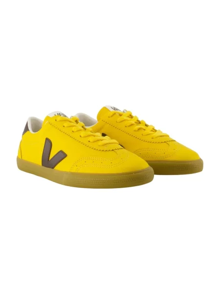 Sneakersy Veja Volley skórzane żółte