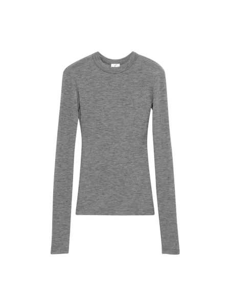 Długi top Bite Studios wełniany szary