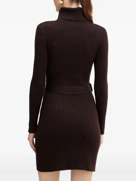 Cu centură rochie mini Morgan maro