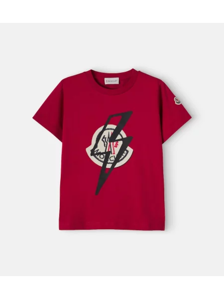Gyerek póló Moncler Enfant piros