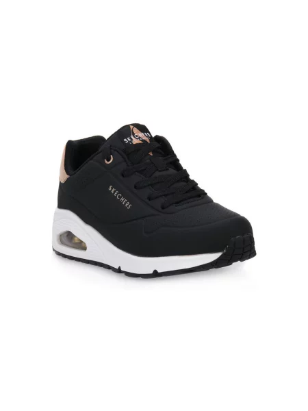 Sportcipő Skechers Golden Air Black Duraleather/Mesh Trim fekete