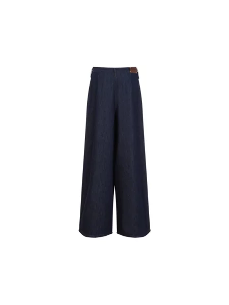Spodnie Dries Van Noten niebieskie