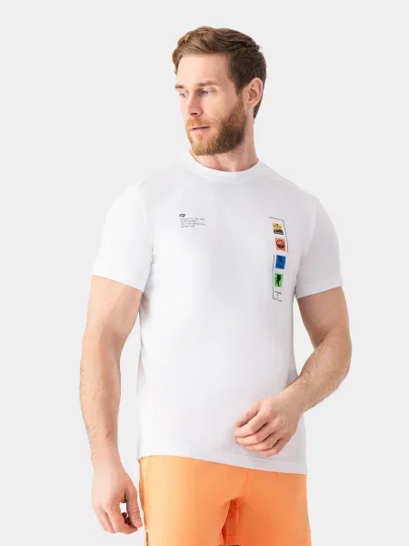 AVECS Футболка Мікрофібра/текстиль білий