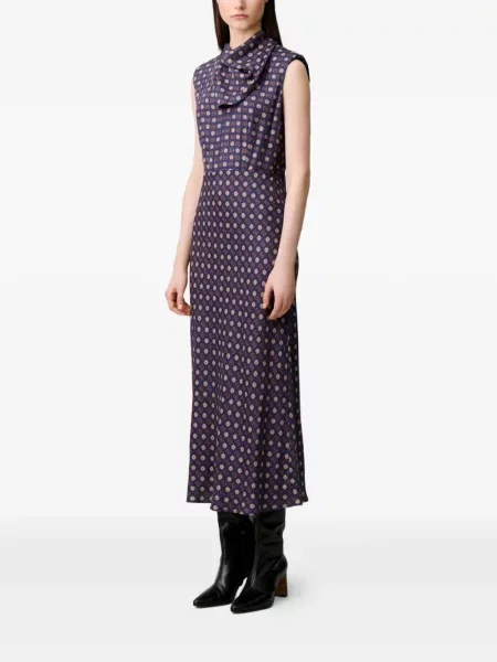 Rochie maxi Claudie Pierlot drapată albastru