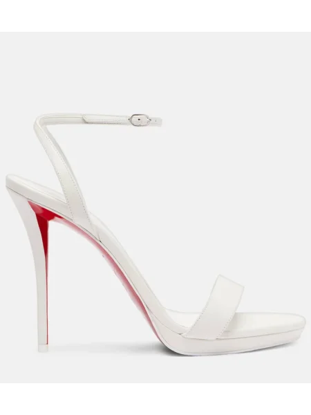 Kožené sandále Christian Louboutin biela