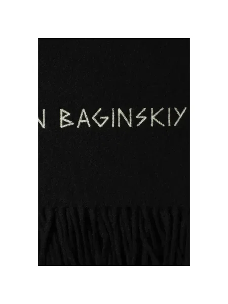 RUSLAN BAGINSKIY szalik wełniany Wool Scarf czarna