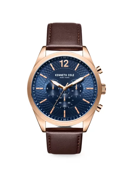 Ceas Kenneth Cole din piele albastru