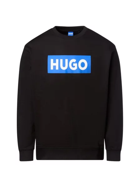 HUGO BLUE Bluza Classic Crew Kobiety czarny|niebieski nadruk S czarna
