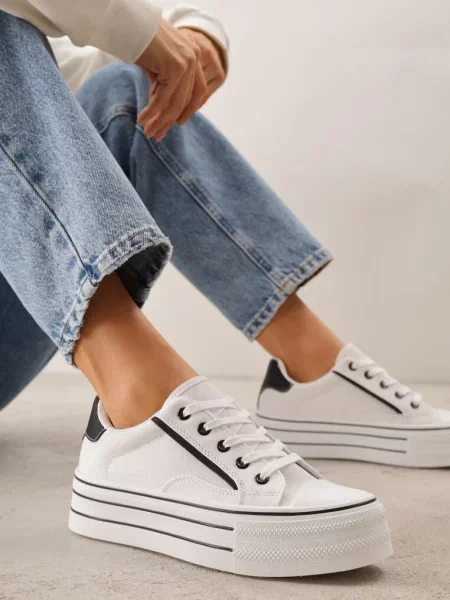 Teniși înalți Opheme cu negru alb