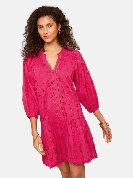 Love & roses Rochie de plaja închis roz