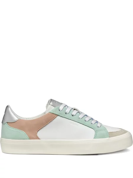 Sneakerși Geox din piele alb