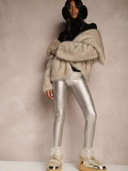 Pantaloni Lavimi argintii
