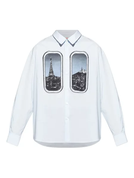 Риза Kenzo с принт бяло