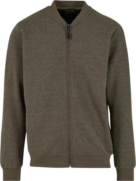 INDICODE JEANS Přechodná bunda Stamos melír zelený