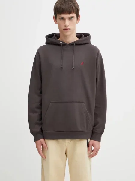 Gramicci Μπλούζα One Point Hooded καφέ