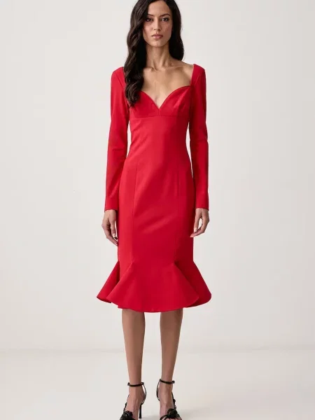 Pinko rochie sirenă cu vâscoză