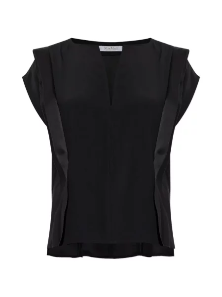 Bluză Max Mara cu decolteu în V negru