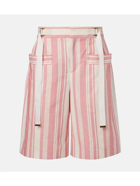Bermude Chloé cu dungi roz