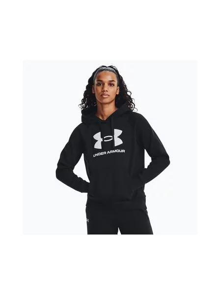 Кофта Under Armour Rival Fleece Big Logo Hoody black/white чорна