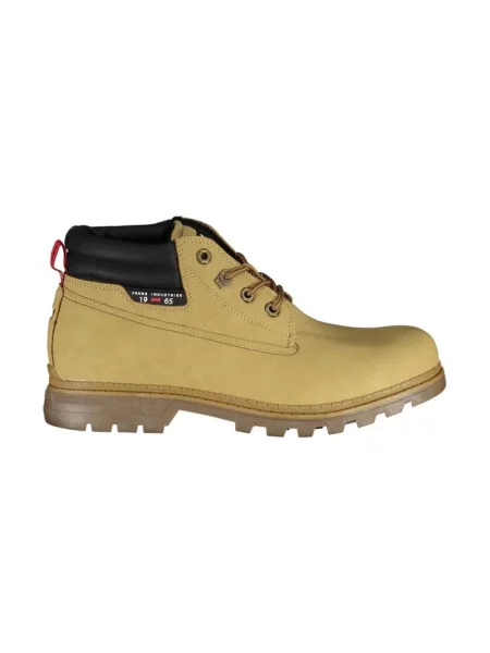 Lniane buty do kostki Carrera o krotszym kroju wiązane beżowe