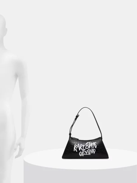 Кожаная сумка хобо Karl Lagerfeld Jeans