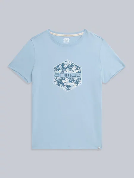 Carina koszulka z bawełny organicznej Blue