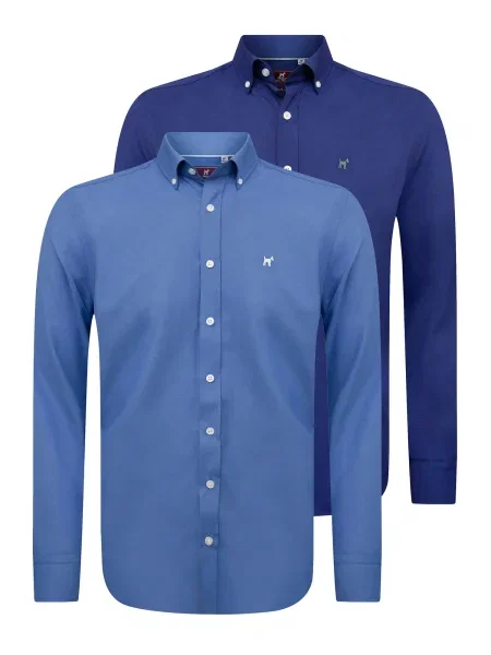 Williot Košulja Oxford melange plava