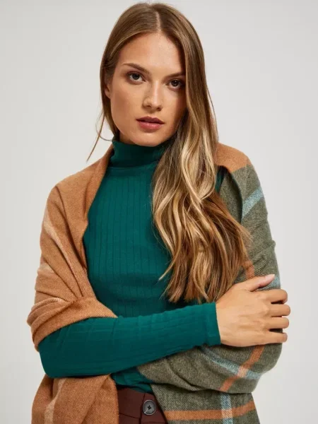 Fular Marisse cu franjuri maro