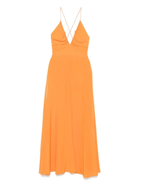 Rochie maxi Aspesi de mătase de costum portocaliu