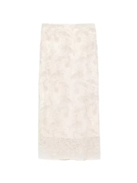 Fustă tip creion Imperial cu model floral din dantelă