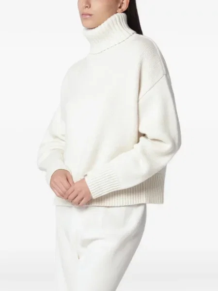 Decupat pulover Extreme Cashmere din cașmir chunky alb