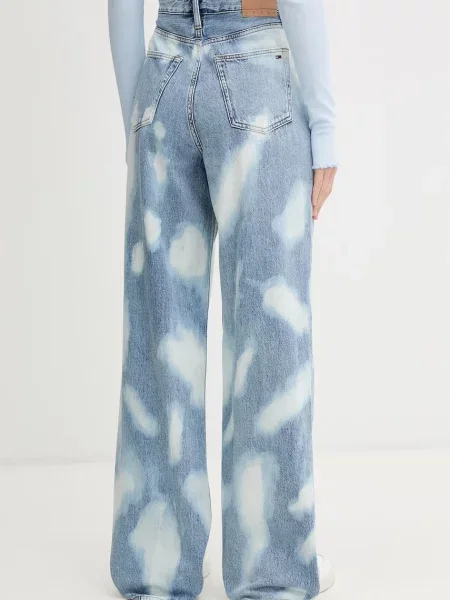 Tommy Jeans jeansy wide leg niebieskie